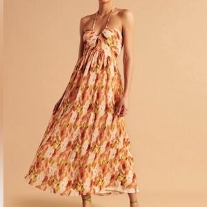 Floral Halter Maxi Dress
